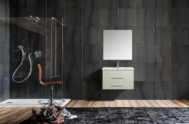 Mobile Arredo Bagno Giove 80 cm Sospeso Moderno Bianco