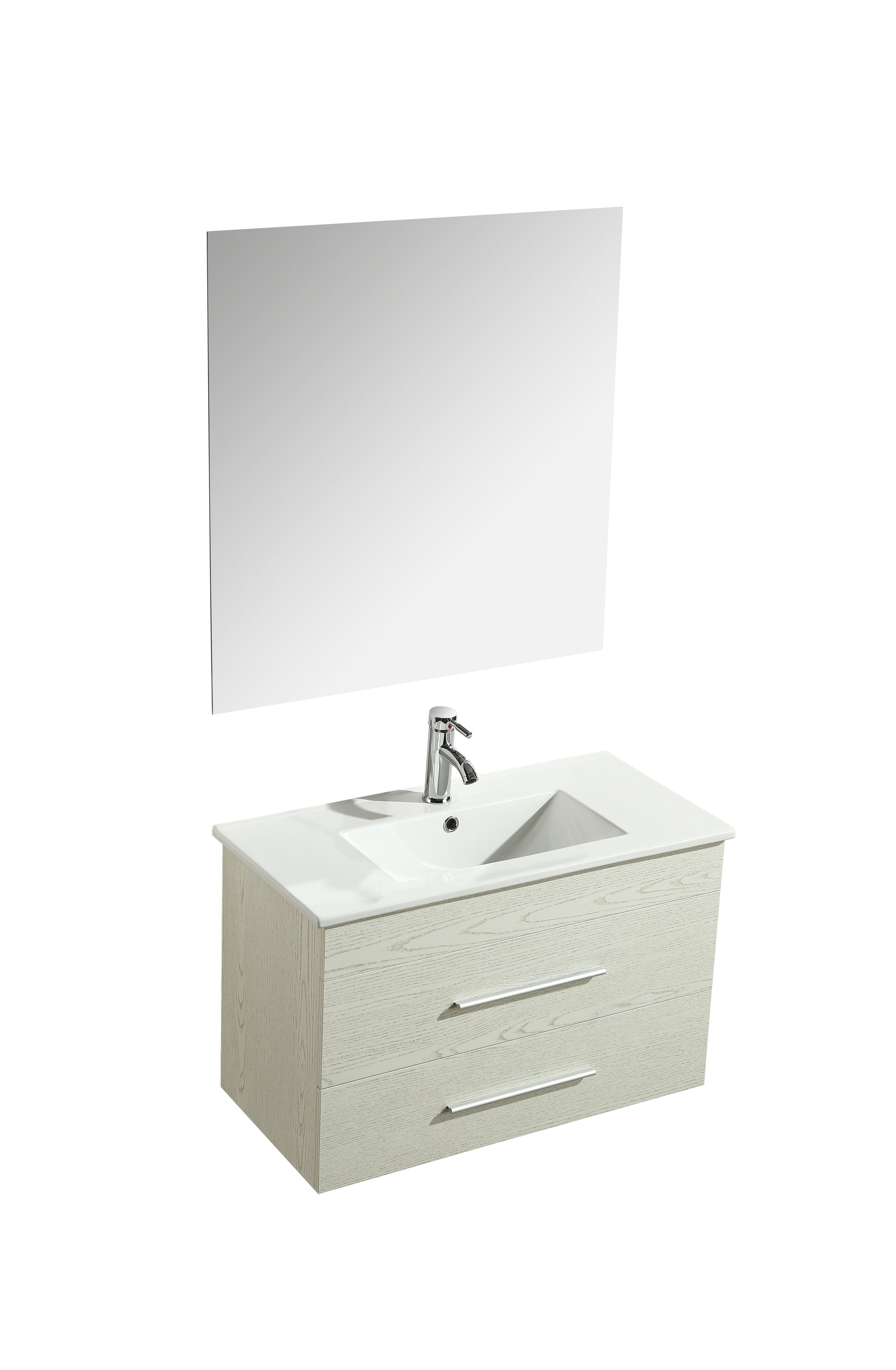 Mobile Arredo Bagno Giove 80 cm Sospeso Moderno Bianco