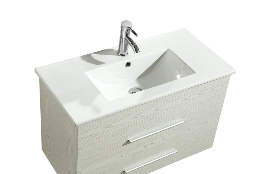 Mobile Arredo Bagno Giove 80 cm Sospeso Moderno Bianco