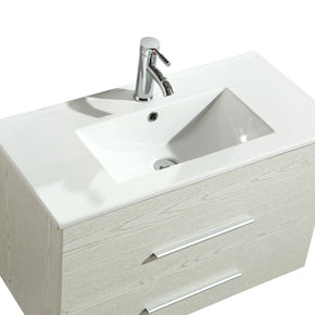 Mobile Arredo Bagno Giove 80 cm Sospeso Moderno Bianco