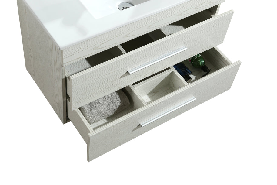 Mobile Arredo Bagno Giove 80 cm Sospeso Moderno Bianco
