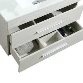 Mobile Arredo Bagno Giove 80 cm Sospeso Moderno Bianco