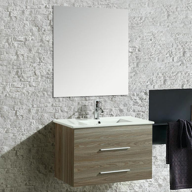 Mobile Arredo Bagno Giove 80 cm Sospeso Moderno Rovere
