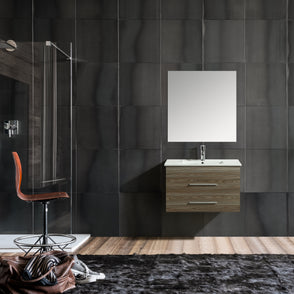 Mobile Arredo Bagno Giove 80 cm Sospeso Moderno Rovere
