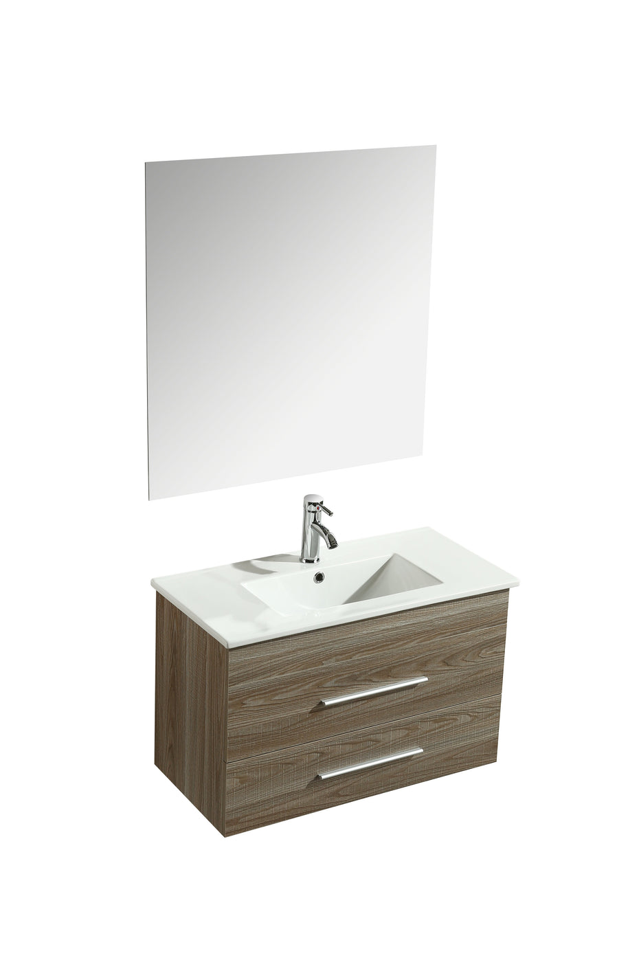 Mobile Arredo Bagno Giove 80 cm Sospeso Moderno Rovere