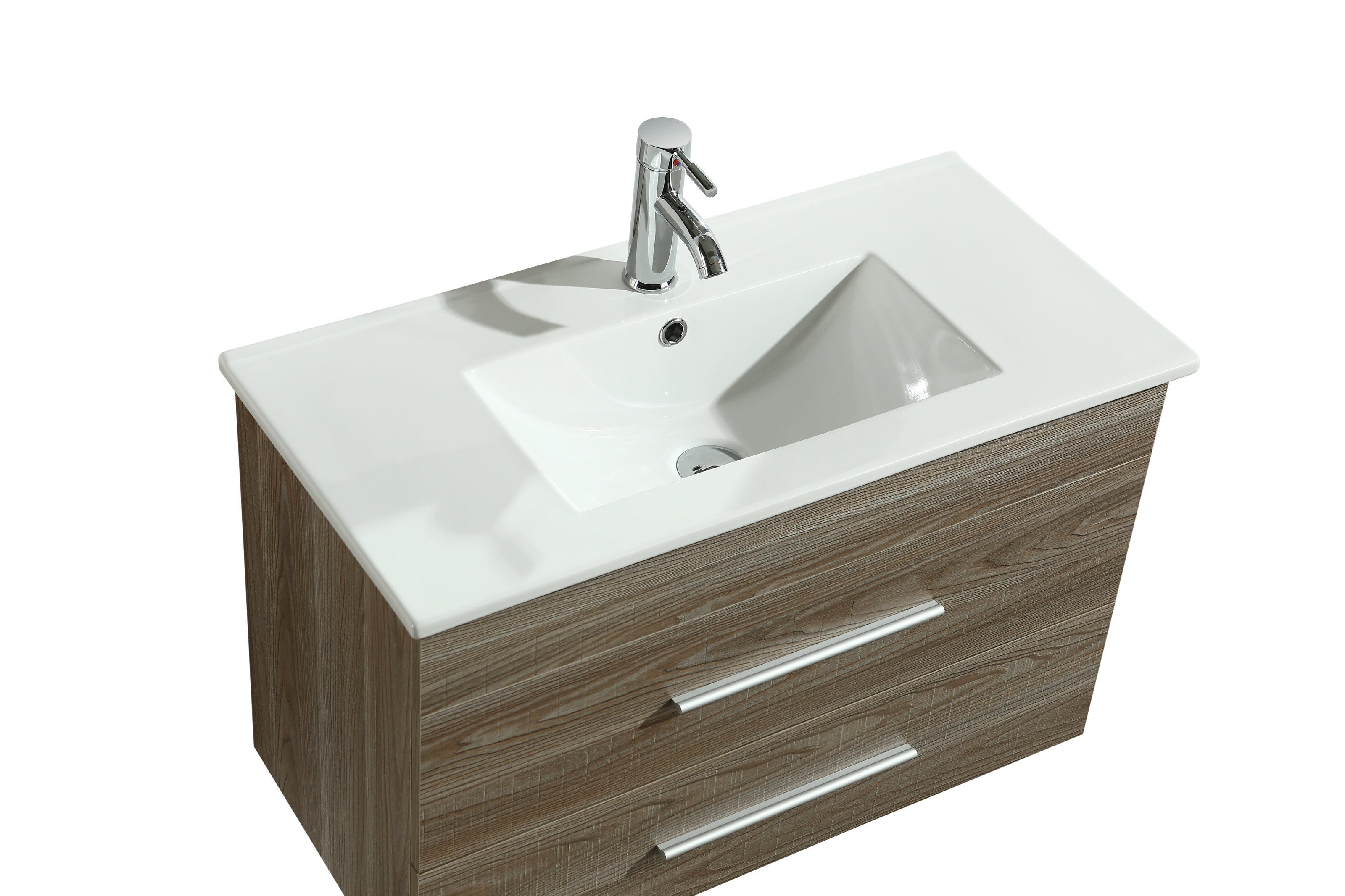 Mobile Arredo Bagno Giove 80 cm Sospeso Moderno Rovere