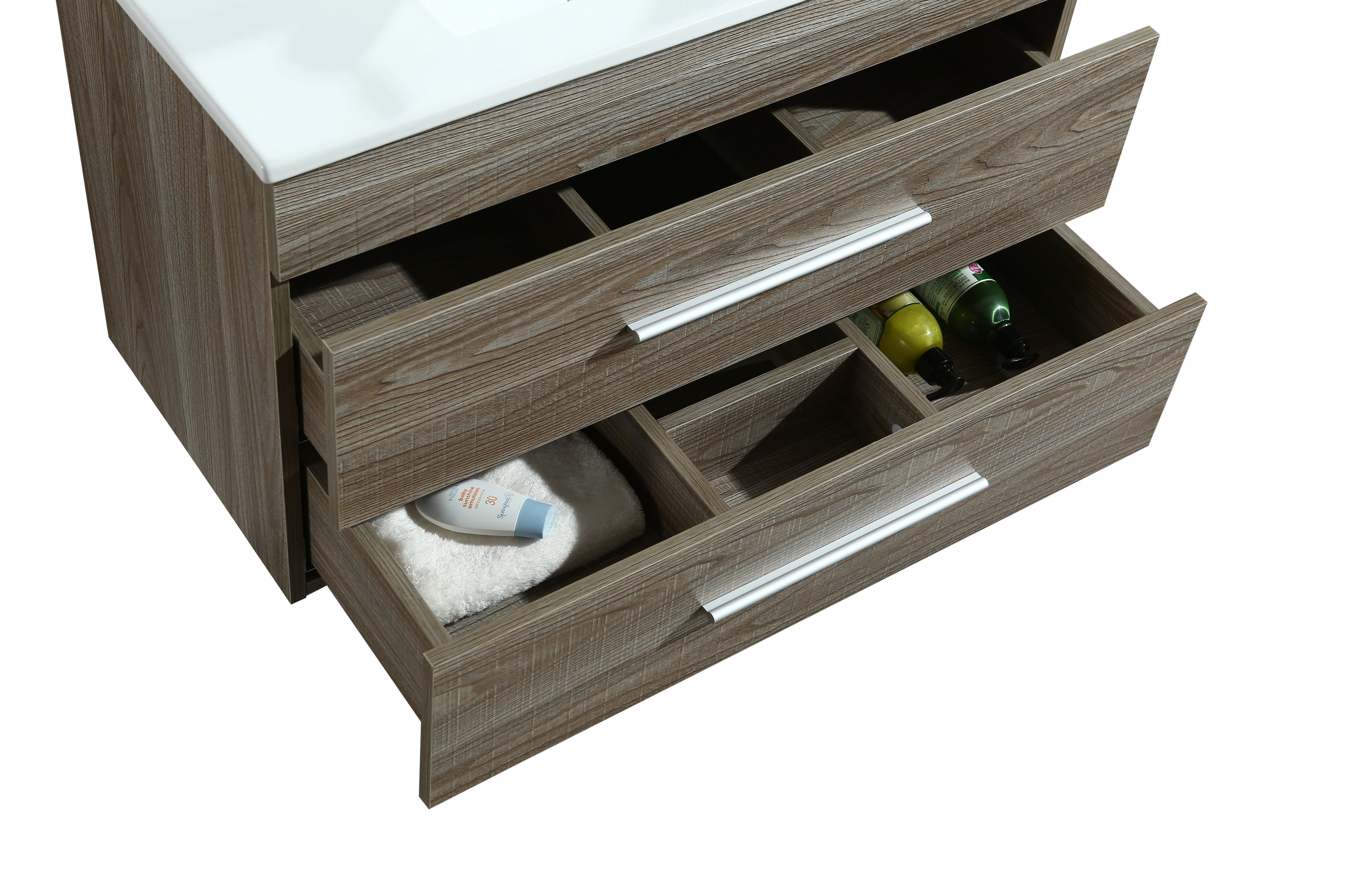 Mobile Arredo Bagno Giove 80 cm Sospeso Moderno Rovere