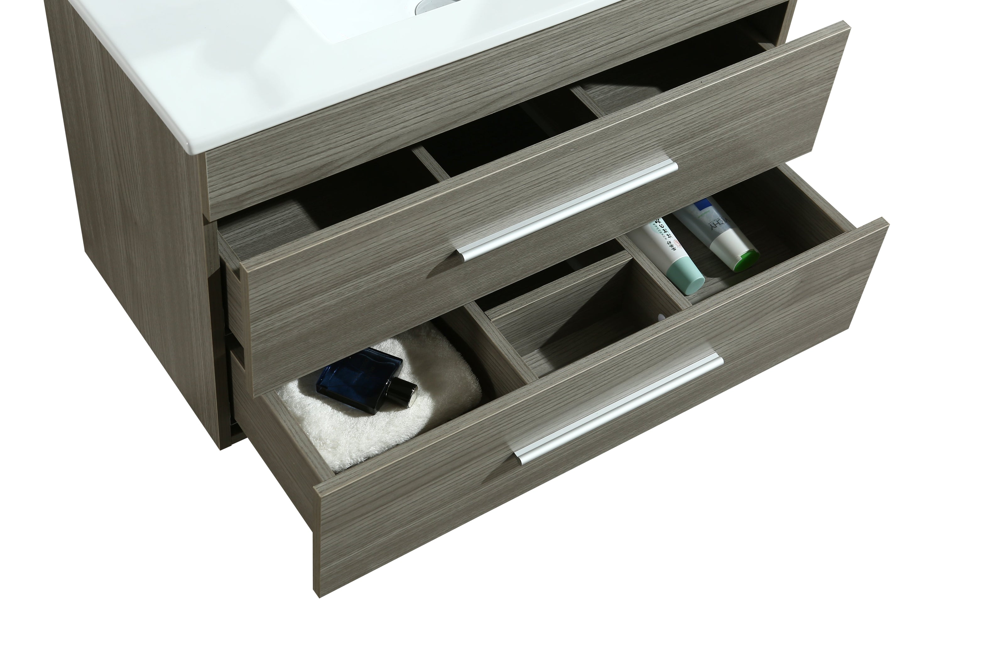 Mobile Arredo Bagno Giove 80 cm Sospeso Moderno Grigio