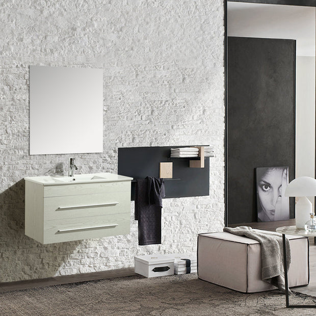 Mobile Arredo Bagno Angy 90 cm Sospeso Moderno Bianco
