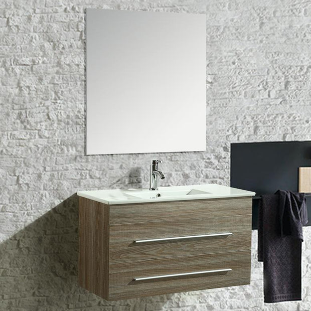 Mobile Arredo Bagno Angy 90 cm Sospeso Moderno Rovere