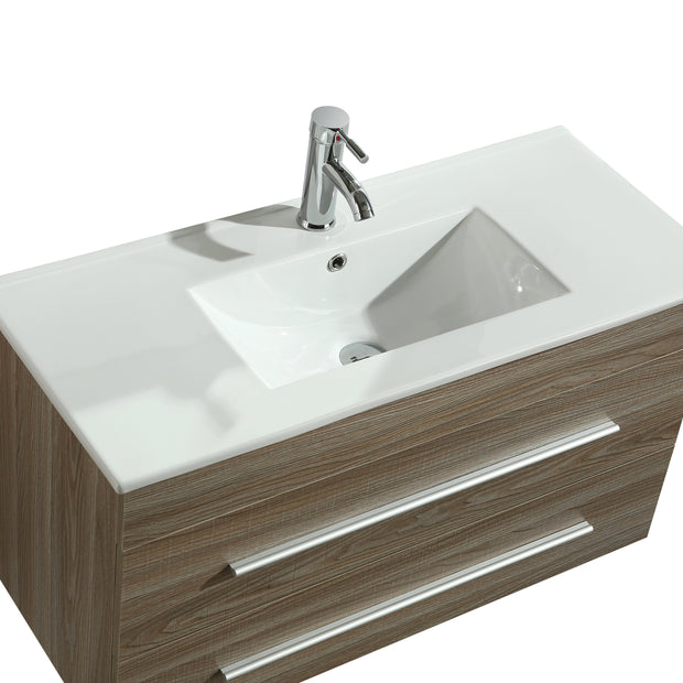 Mobile Arredo Bagno Angy 90 cm Sospeso Moderno Rovere