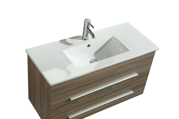 Mobile Arredo Bagno Angy 90 cm Sospeso Moderno Rovere