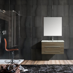 Mobile Arredo Bagno Angy 90 cm Sospeso Moderno Rovere