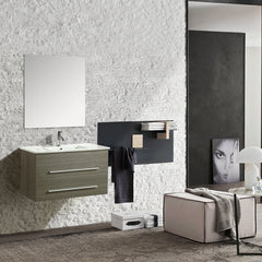 Mobile Arredo Bagno Angy 90 cm Sospeso Moderno Grigio