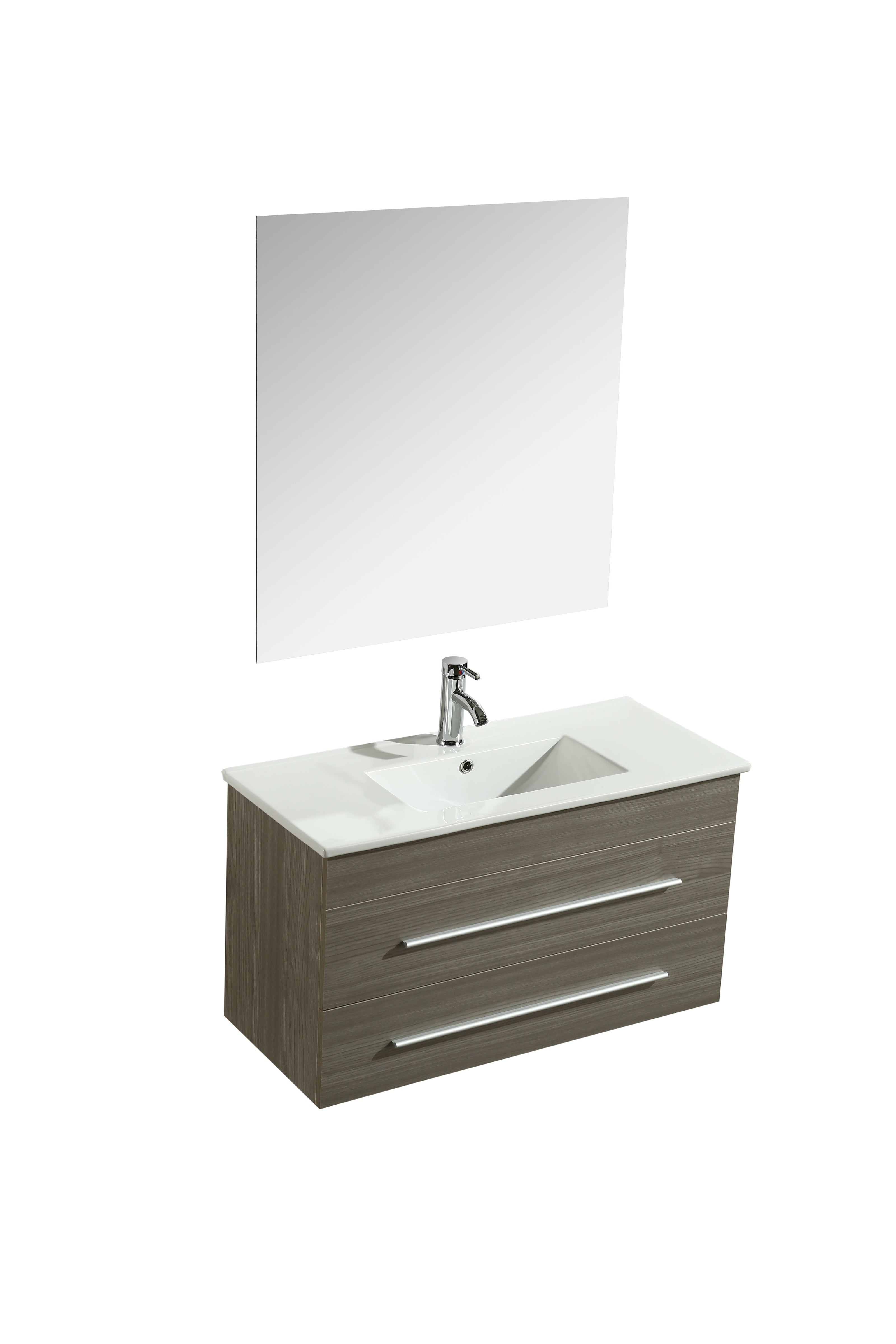 Mobile Arredo Bagno Angy 90 cm Sospeso Moderno Grigio
