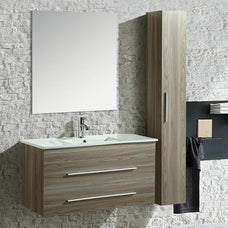 Mobile Arredo Bagno Urban 100 cm Sospeso Moderno Rovere