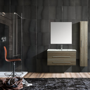 Mobile Arredo Bagno Urban 100 cm Sospeso Moderno Rovere