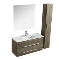 Mobile Arredo Bagno Urban 100 cm Sospeso Moderno Rovere
