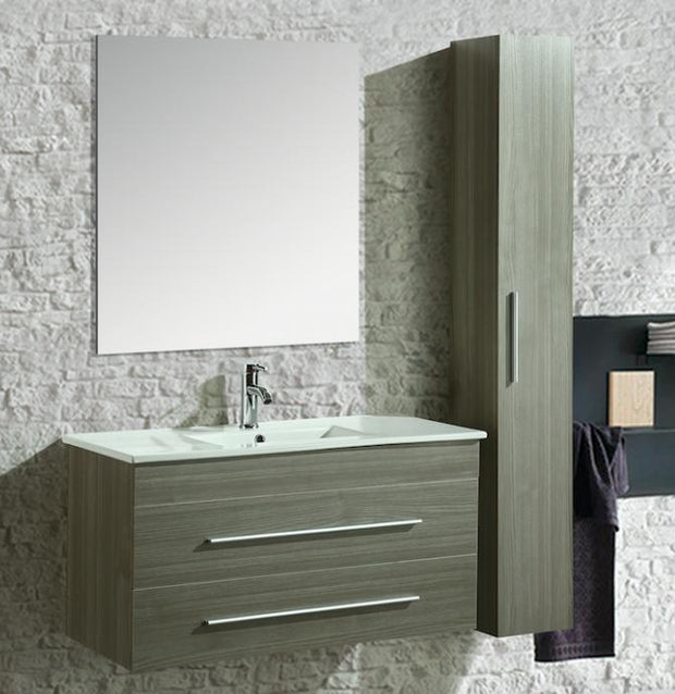 Mobile Arredo Bagno Urban 100 cm Sospeso Moderno Grigio