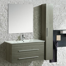 Mobile Arredo Bagno Urban 100 cm Sospeso Moderno Grigio