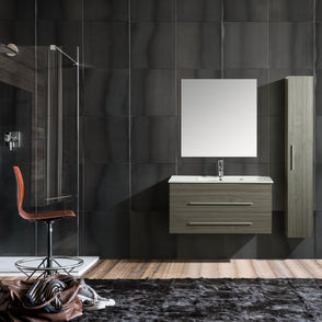 Mobile Arredo Bagno Urban 100 cm Sospeso Moderno Grigio