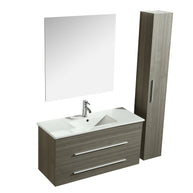 Mobile Arredo Bagno Urban 100 cm Sospeso Moderno Grigio
