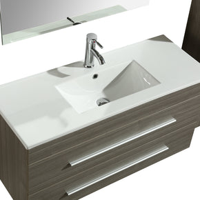 Mobile Arredo Bagno Urban 100 cm Sospeso Moderno Grigio