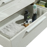 Mobile Arredo Bagno London 100 cm Sospeso di Design Rovere-bianco