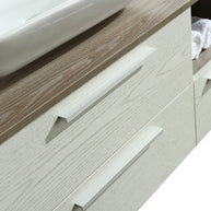 Mobile Arredo Bagno London 100 cm Sospeso di Design Rovere-bianco