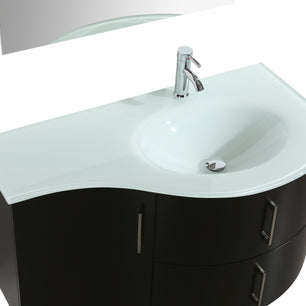 Mobile Arredo Bagno Kursal 104 cm Sospeso Nero Destro Moderno