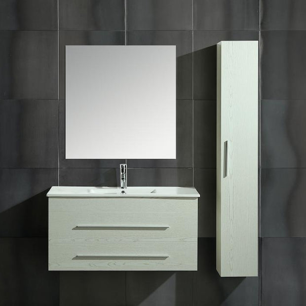 Mobile Arredo Bagno Urban 100 cm Sospeso Moderno Bianco