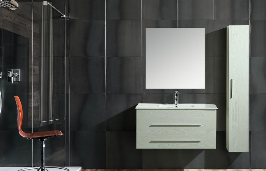 Mobile Arredo Bagno Urban 100 cm Sospeso Moderno Bianco