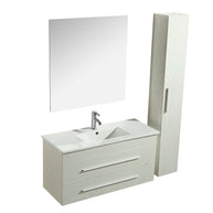 Mobile Arredo Bagno Urban 100 cm Sospeso Moderno Bianco