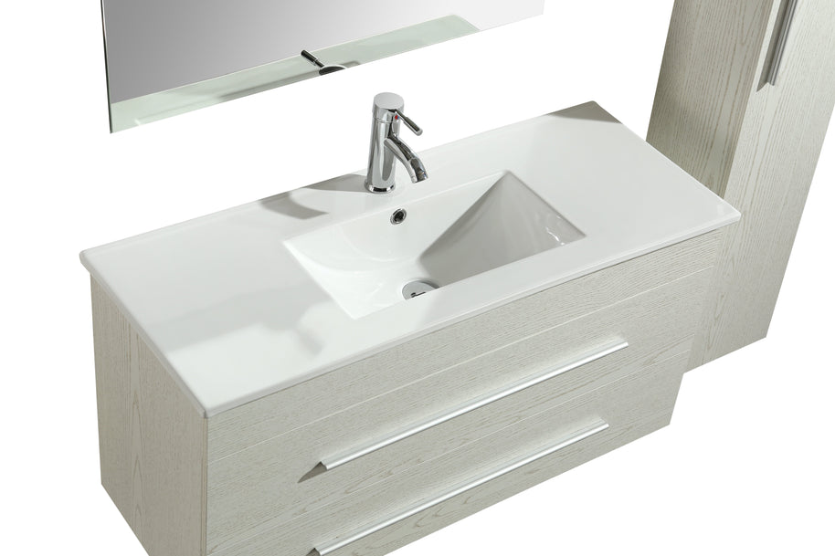 Mobile Arredo Bagno Urban 100 cm Sospeso Moderno Bianco