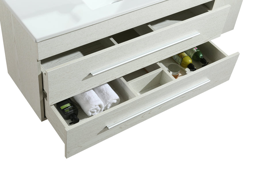 Mobile Arredo Bagno Urban 100 cm Sospeso Moderno Bianco