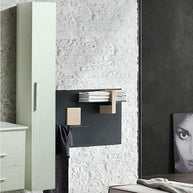 Colonna Arredo Bagno 25x22x160 cm Sospesa Moderna Bianca