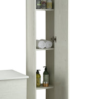 Colonna Arredo Bagno 25x22x160 cm Sospesa Moderna Bianca