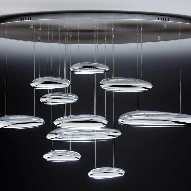 Lampadario a Sospensione Led Drop Design 10B Luce Calda Moderno