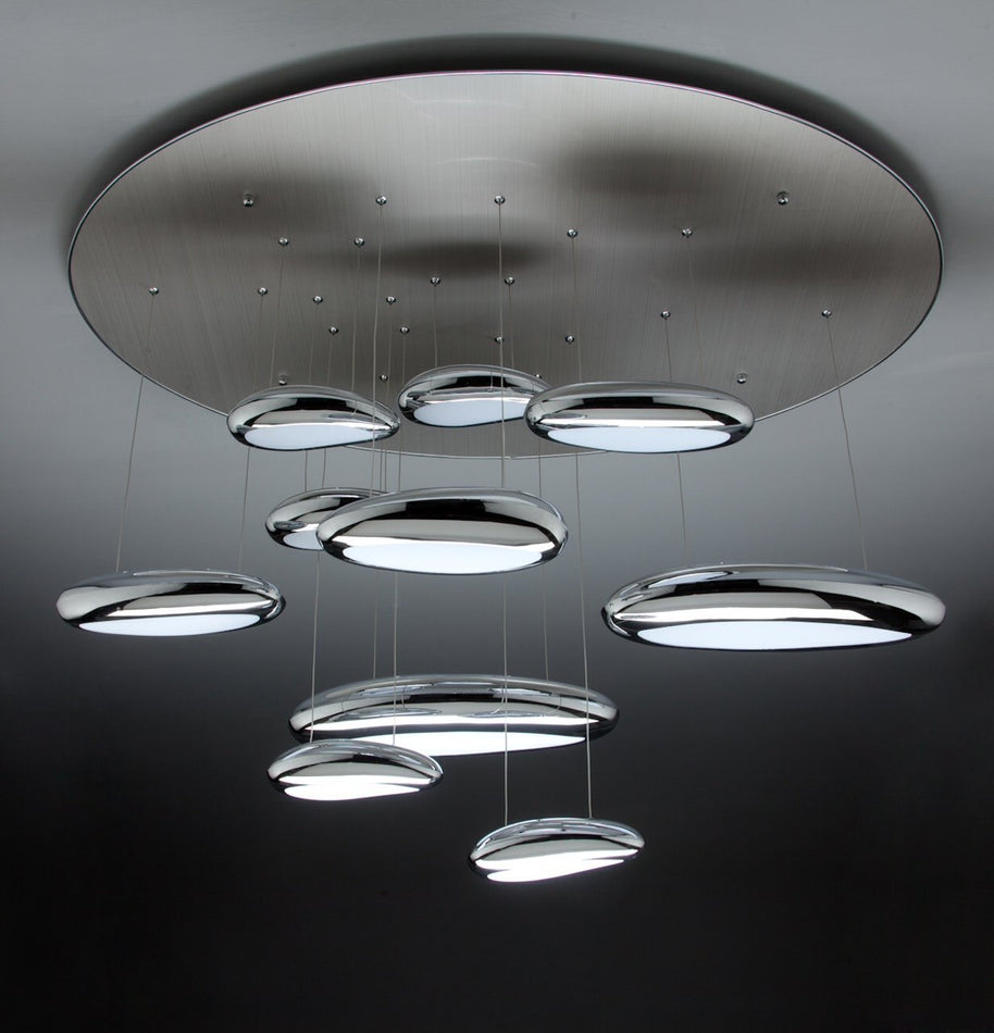 Lampadario a Sospensione Led Drop Design 10B Luce Calda Moderno