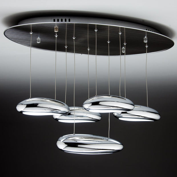 Lampadario a Sospensione Led Drop Design 5B Salotto Moderno