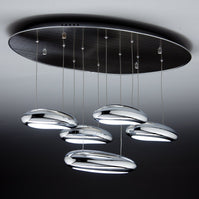 Lampadario a Sospensione Led Drop Design 5B Salotto Moderno