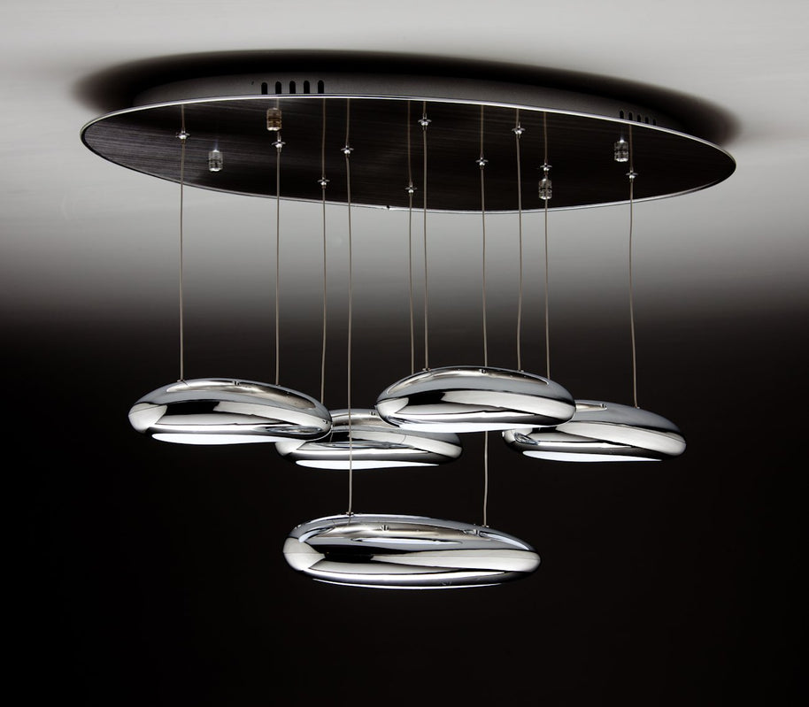 Lampadario a Sospensione Led Drop Design 5B Salotto Moderno