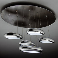 Lampadario a Sospensione Led Drop Design 5B Salotto Moderno