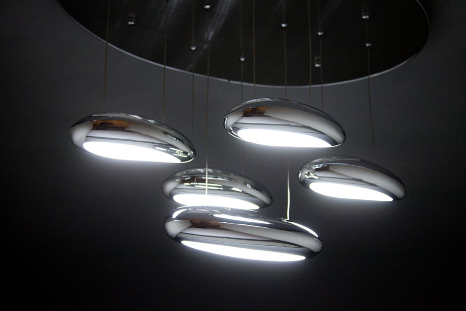 Lampadario a Sospensione Led Drop Design 5B Salotto Moderno