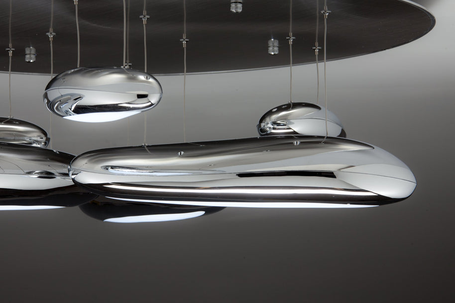 Lampadario a Led Drop Design 6B con Luce Calda Moderno