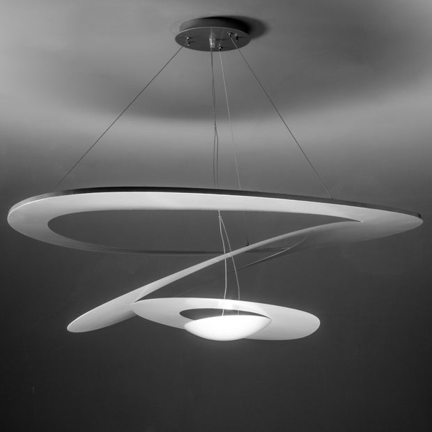Lampadario Moderno Space Design color Argento 100cm in Metallo