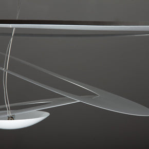 Lampadario Moderno Space Design color Argento 100cm in Metallo