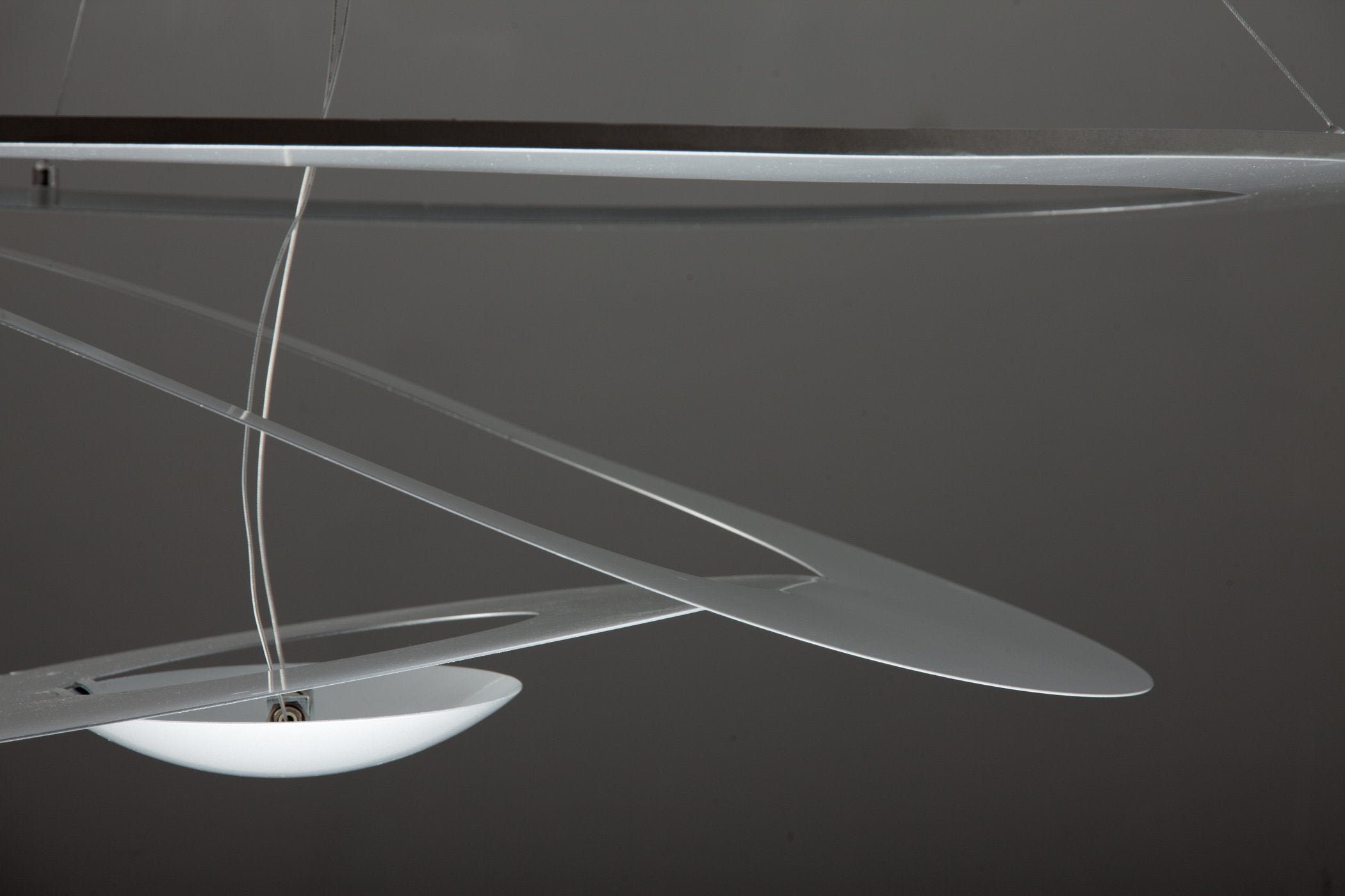 Lampadario Moderno Space Design color Argento 100cm in Metallo