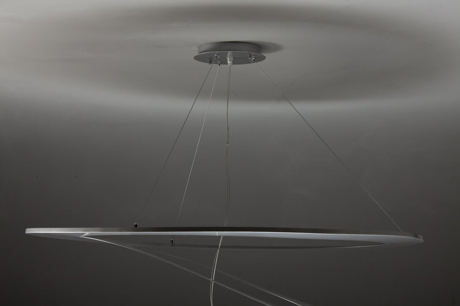 Lampadario Moderno Space Design color Argento 100cm in Metallo