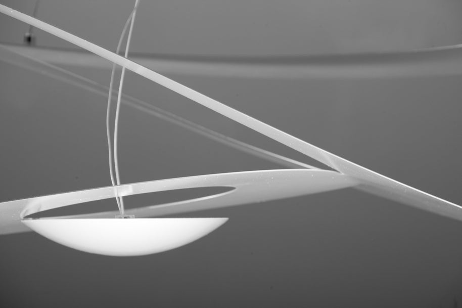 Lampadario Moderno Space Design color Argento 100cm in Metallo